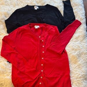 Old Navy Red and Black Cardigans